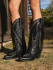 Western Boots For Women Tassels Embroidered Block Heel Boots Pointed Toe Slip-On Vintage Cowgirl Boots Cowboy Boots Casual Walking Party Dressy Shoes